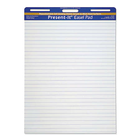 Pacon® The Present-It Easel Pad, 25" x 30", Ruled, White, 25 Sheets Per Pad