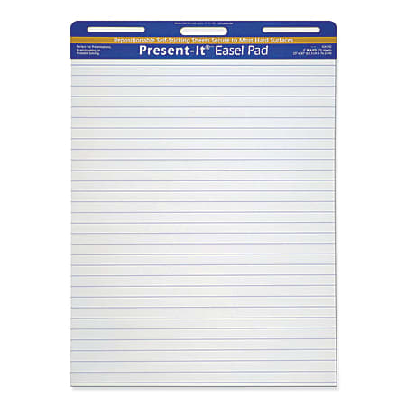 Pacon® The Present-It Easel Pad, 25" x 30", Ruled, White, 25 Sheets Per Pad