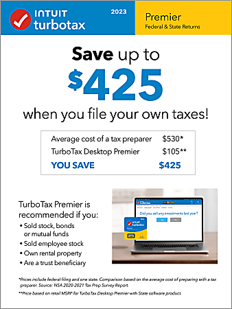 turbotax desktop premier tax year 2023 mac download with state