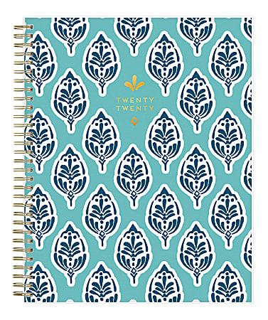 Blue Sky™ Sullana Monthly Frosted Planner, 8" x 10", Navy/Teal, January To December 2020, 116046