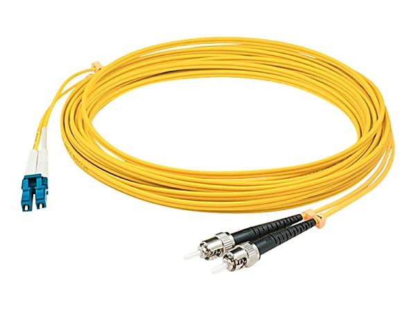 AddOn 3m LC to ST OS1 Yellow Patch Cable - Patch cable - LC/UPC single-mode (M) to ST/UPC single-mode (M) - 3 m - fiber optic - duplex - 9 / 125 micron - OS1 - halogen-free - yellow