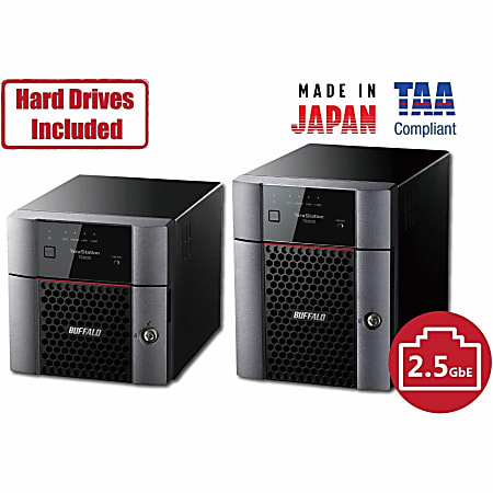 Buffalo TeraStation 3420DN Desktop 8TB NAS Hard Drives Included (2x 4TB, 4 Bay) - Annapurna Labs Alpine A - TS3420DN0802