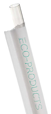 Eco-Products Compostable Straws, Wrapped, 9-1/2", 100%