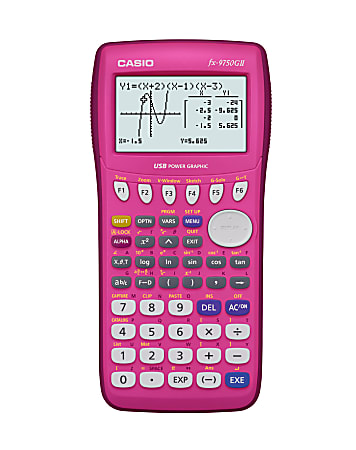 Casio FX9750GII PK Graphing Calculator Pink Office Depot