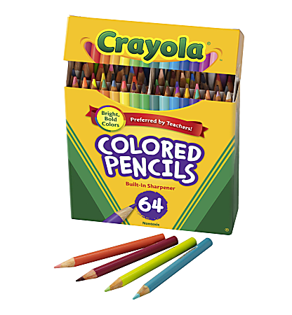 CrayolaÂ® Kids' Color Choice Short Color Pencil Set, Box Of 64
