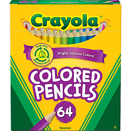 Crayola Kids Color Choice Short Color Pencil Set Box Of 64 - Office Depot