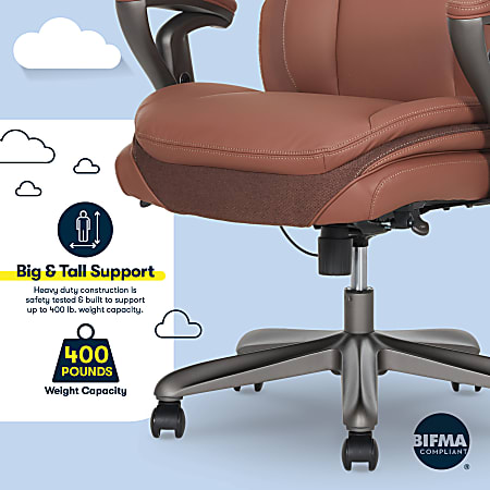 Serta SmartLayers Everett Big Tall Ergonomic Vegan Leather High