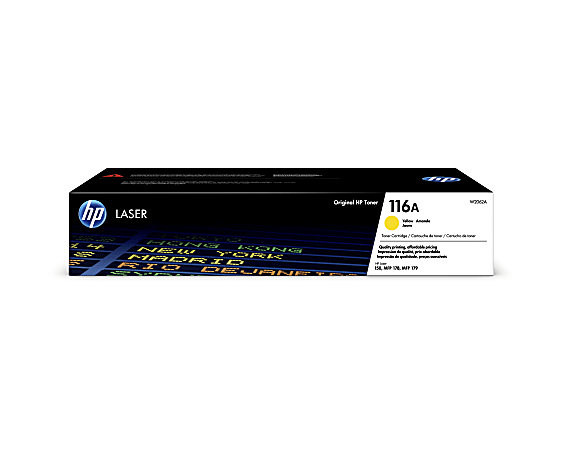 HP 116A Yellow Toner Cartridge, W2062A