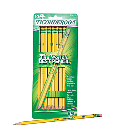 Ticonderoga® Pencils, HB Lead, Box Of 10