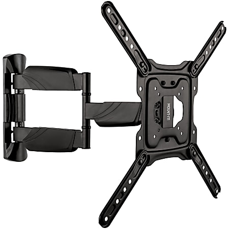 Mount-It! Full Motion TV Wall Mount For Screen Sizes 32" To 55", 2-1/2”H x 10-3/4”W x 14-5/16”D, Black