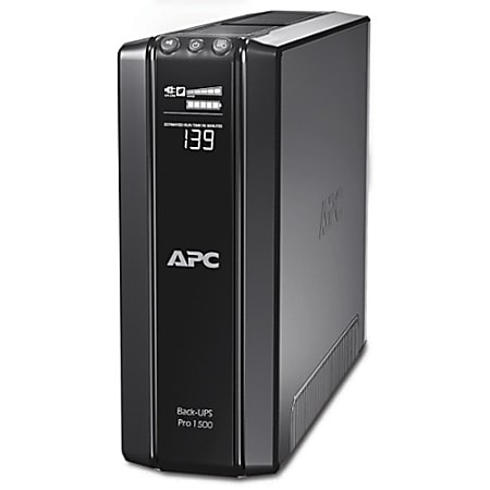 APC Back-UPS Pro 1500VA Battery Backup/Surge Protector with 6 battery backup  outlets, 4 surge protect outlets & 2 USB ports BN1500M2 - The Home Depot