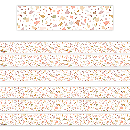 Teacher Created Resources Terrazzo Tones Stripes Straight Border Trim, 35 Feet Per Pack, 6 Packs A2 14604564