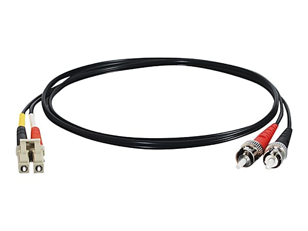 C2G 2m LC-ST 62.5/125 OM1 Duplex Multimode PVC Fiber Optic Cable - Black - Patch cable - LC multi-mode (M) to ST multi-mode (M) - 2 m - fiber optic - duplex - 62.5 / 125 micron - OM1 - black