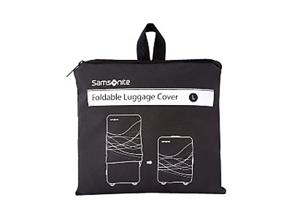 Samsonite Foldable Luggage Cover 9 H x 7 78 W x 1 916 D Black Office Depot