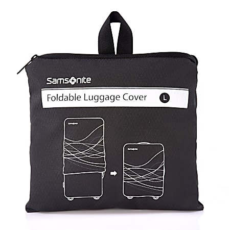 Samsonite® Foldable Luggage Cover, 9"H x 7 7/8"W x 1 9/16"D, Black