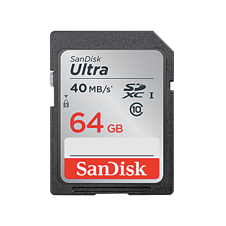 SanDisk® Ultra Plus SDSDUP-064G-A46 SDXC Memory Card, 64GB