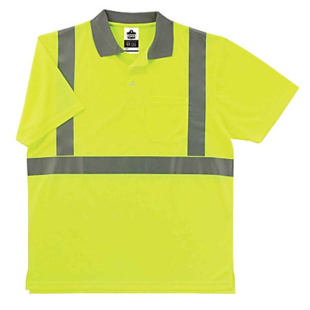 Ergodyne GloWear 8295 Type R Class 2 Polo Shirt, Small, Lime