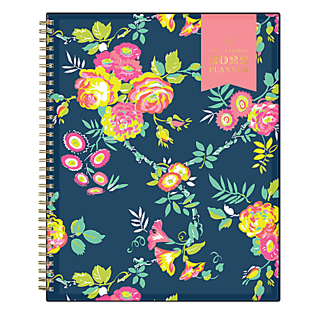 Blue Sky™ Day Designer Weekly/Monthly Planner, 8-1/2" x 11", Peyton Navy, January To December 2022, 103617