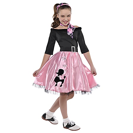 Amscan Miss Sock Hop Girls' Halloween Costume, Extra-Large