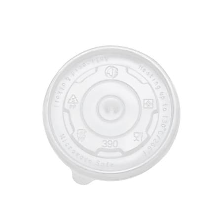 Karat Flat Lids For 12 Oz Paper Food Cups, Clear, Case Of 1,000 Lids