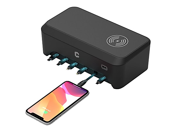 ChargeTech CS9 Desktop Charging Station Black CT 300016 - Office Depot