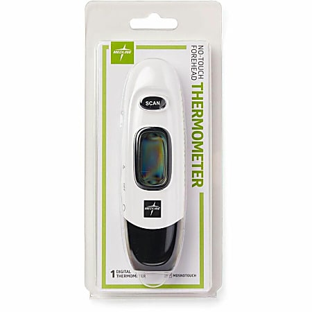 Medline No Touch Forehead Thermometer - Reusable, Dual Dial, Infrared - For  Home, Forehead, Clinical - White