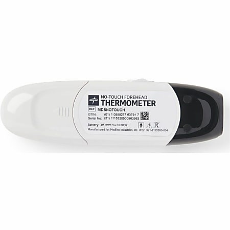 Medline No Touch Forehead Thermometer - Reusable, Dual Dial, Infrared - For Home, Forehead, Clinical - White Medline No Touch Forehead Thermometer - Reusable, Dual Dial, Infrared - For Home, Forehead, Clinical - White