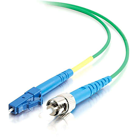 C2G 5m LC-ST 9/125 Simplex Single Mode OS2 Fiber Cable TAA - Green - 16ft - Patch cable - LC single-mode (M) to ST single-mode (M) - 5 m - fiber optic - simplex - 9 / 125 micron - OS2 - green