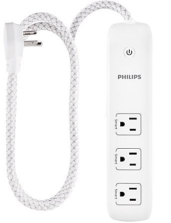 Philips 3-Outlet Wi-Fi Extension Cord, 4', White