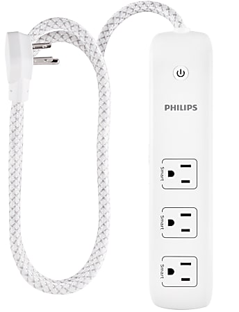 Philips 3 Outlet Wi Fi Extension Cord 4 White - Office Depot