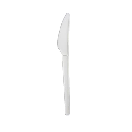 StalkMarket Compostable Cutlery Knives, Pearlescent White, Pack of 1000