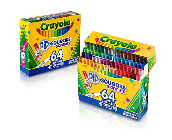 TeachersParadise - Crayola® Pip-Squeaks™ Skinnies™ Markers, Fine Tip, 16  Per Box, 3 Boxes - BIN588146-3