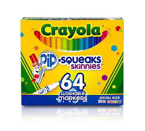 Crayola Pip Squeaks Markers With Tower Storage Case Assorted Colors Pack Of  50 - Office Depot