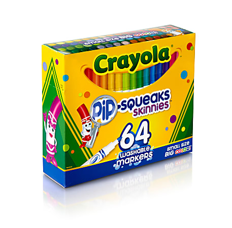 Crayola Pip-Squeaks Skinnies Washable Markers 16 Color Pack – King  Stationary Inc