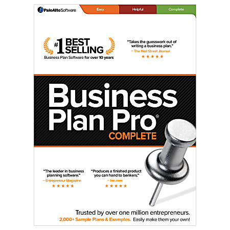 Business Plan Pro® Complete, Traditional Disc