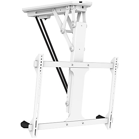 Mount-It! Motorized Ceiling 70" TV Mount With Remote, White