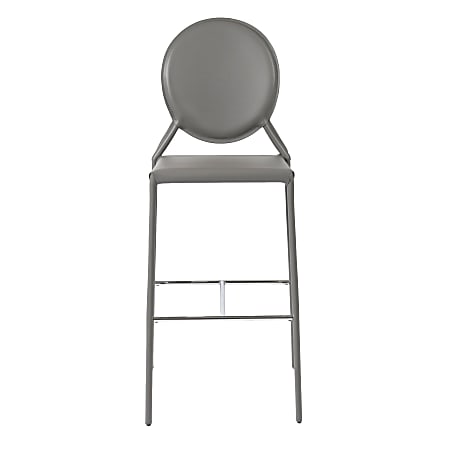 Eurostyle Isabella Bar Stools, Gray, Set Of 2 Stools