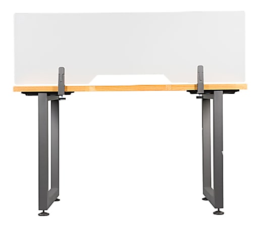 Vari Acrylic Accessory Panel 60 - Frosted Privacy Divider With Included Accessories - Easily Clamp To Desk Or Table - Commercial-Grade Office Furniture