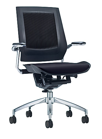 Raynor® BodyFlex Task Chair, 42 1/10"H x 25 7/10"W x 23 1/5"D, Black/Chrome
