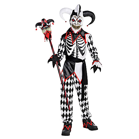 Amscan Sinister Jester Boys' Halloween Costume, Large