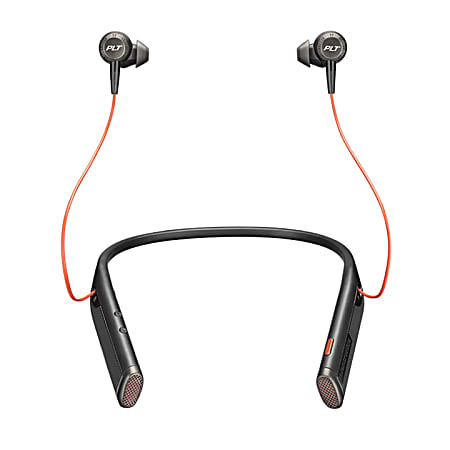 Plantronics Voyager 6200 UC Business-Ready Bluetooth Neckband Headset With Earbuds - Stereo - Wireless - Bluetooth - 98.4 ft - 20 Hz - 20 kHz - Earbud, Behind-the-neck - Binaural - In-ear - Noise Canceling - Black