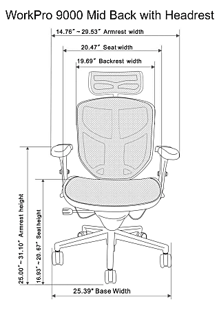 Workpro quantum 9000 headrest replacement hotsell