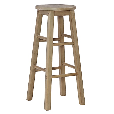 Linon Elmore Backless Bar Stool, Gray Wash