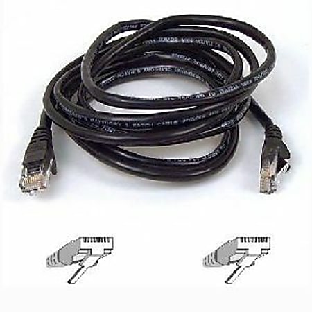 Belkin Cat. 5E UTP Patch Cable - RJ-45 Male - RJ-45 Male - 6" - Black