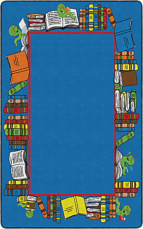 Flagship Carpets Bookworm Border, Rectangle, 7' 6" x 12', Multicolor