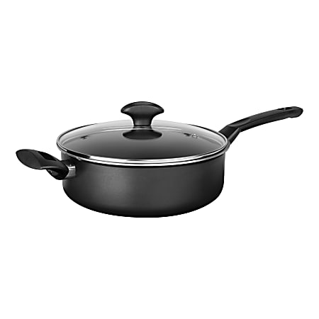 VASCONIA® Aluminum Nonstick Jumbo Cooker With Glass Lid, 5 Qt, Black
