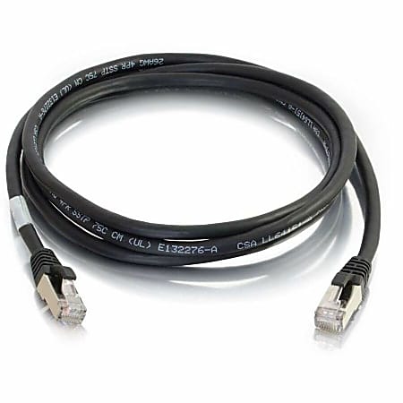 C2G 6ft Cat6a Snagless Shielded (STP) Ethernet Cable - Cat6a Network Patch Cable - Black - Category 6a for Network Device - RJ-45 Male - RJ-45 Male - Shielded - 10GBase-T - 6ft - Black