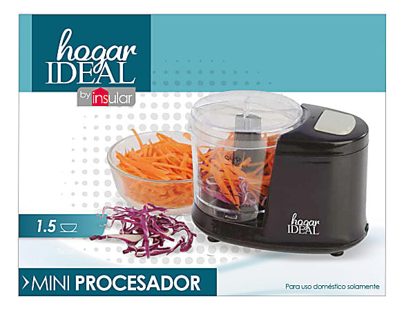 Cocina Criolla Mini Food Chopper, 1.5-Cup, Black, Total Qty 1
