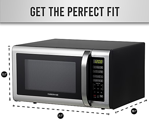 Farberware Professional 1.6 Cu. Ft. Microwave Oven SilverBlack - Office  Depot