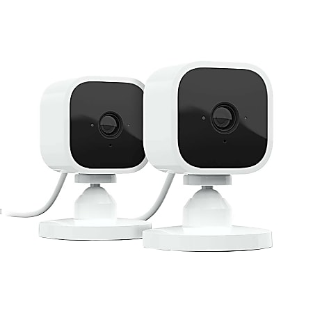 Blink Mini Network Security Cameras White Pack of 2 - Office Depot